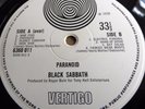 BLACK SABBATH-PARANOID-UK-1970-LP-VERTIGO LARGE SWIRL LOGO-6360 011 + INNER-NICE