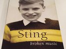 STING BROKEN MUSIC SIGNED AUTOGRAPHED HARD COVER BOOK FIRST EDITION THE POLICE