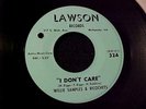 WILLIE SAMPLES & RICOCHETS I Don't Care RARE INDIANA ROCKABILLY 45 LAWSON Hear