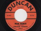 '59 Txs Rocker/DooWop FREDDIE FENDER Mean Woman/Holy One DUNCAN VG+ HEAR