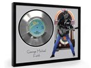 George Michael Faith Framed Silver Disc Display Vinyl (C1)