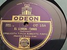 ORQUESTA TIPICA ROBERTO FIRPO EL LLORON TANGO & LA TRILLA TANGO ODEON OT158 EX+