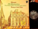 PHILIPS:BEAUX ARTS TRIO:MOZART:COMPLETE PIANO TRIOS NM+ TO MINT- 2LPs PLAY GRADE