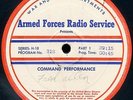 Command Performance #218 AFRS Radio Transcription Disc ca. 1944 - Fred Allen