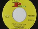 Crossover Soul Funk 45 - Ernie Hines - Our Generation - We Produce - VG++ rare