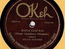RAGTIME JAZZ PIANO 78 : WILLIE ECKSTEIN ON OKEH 40018 - MAPLE STREET RAG