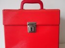 RETRO Vintage RED Record Case For Single / 45s / Vinyl Records