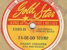 CAJUN 78 : HARRY CHOATES & HIS FIDDLE ON GOLD STAR 1326
