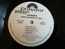 Rainbow LP Long live rock n roll Polydor White label promo & Stock promo cover