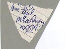 SIGNED CUT PAGE BY PAUL McCARTNEY CAVERN CLUB 1962 FAB AUTOGRAPH THE BEATLES