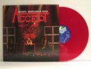 ACCEPT RESTLESS & WILD LP RARE U.K. 1983 RED VINYL + LYRICS UDO WOLF HOFFMANN