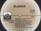Blondie First LP USA Private Stock Sterling Stamps Label Version 1