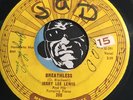 JERRY LEE LEWIS signed Rockabilly 45 Sun #288 Breathless b/w Down The Line