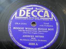 one record  on 78 rpm ,ANDREW SISTERS  BOOGIE WOOGIE BUGLE BOY