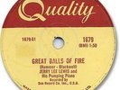 JERRY LEE LEWIS Rock'n Roll 78 RPM Record. Great Balls of Fire