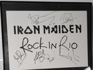 Iron Maiden - Rock In Rio Stencil autographed & framed