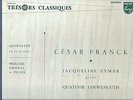 Jacqueline EYMAR piano & Quartet LOEWENGUTH on FRANCK  French PHILIPS L OO381 M