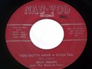 1958 BILLY ADAMS  You Gotta Have A Ducktail  OHIO ROCKABILLY 45 on NAU-VOO  HEAR