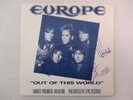 EUROPE OUT OF THIS WORLD PROMO RADIO SHOW 2 LP HAND SIGNED AUTOGRAPH SIGNATURE