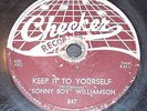 BLUES 78 Sonny Boy Williamson 78rpm Checker 