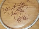 CHARLIE WATTS SIGNED DRUM HEAD SKIN PHOTO PHOTOGRAPH LP VINYL ROLLING STONES