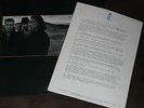 U2- THE JOSHUA TREE- 1st PRESS GOLD STAMP PROMO LP + 4-PAGES PRESS RELEASE+PHOTO