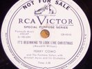 Perry Como-It's Beginning To Look Like Christmas/Home Christmas RCA promo 78