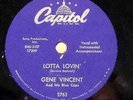 1957 Gene Vincent-Blue Caps 78 LOTTA LOVIN'/WEAR MY RING Capitol 3763 VG++