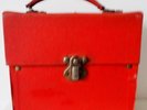 RETRO Vintage RED Record Case For Single / 45s / Vinyl Records