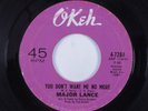 Northern Soul 45 MAJOR LANCE You Don't Want Me No More OKEH HEAR