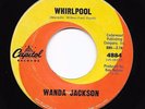 Mod Popcorn Rockabilly 45 WANDA JACKSON Whirlpool/One Teardrop At A Time HEAR