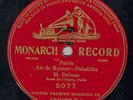 382g.  Jean Delmas - Patrie (Paladilhe) - Air de Rysoor - Victor Monarch 5077