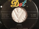 POPCORN SOUL Arthur Alexander DOT 16387 Anna / I Hang My Head And Cry 45 VG