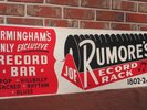 Original Antique 1940's 50s Hillbilly Rock & Roll, Blues, Record Store Sign