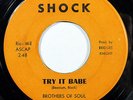 BROTHERS OF SOUL-TRY IT BABY /CANDY ON SHOCK CROSSOVER SWEET SOUL 45-, HEAR