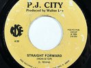 P.J. PJ CITY-STRAIGHT FORWARD ON RISE MODERN SOUL FUNK 45-VG++. HEAR
