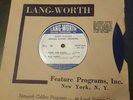 8” BLUE VINYL LANG-WORTH Shep Fields Rippling Rhythm Orchestra DLX 1B