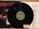 MEGADETH KILLING IS MY BUSINESS 1985 1st PRESS COMBAT GREEN LABEL, HYPE & INSERT