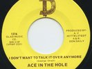 Hear- Rare Country 45- George Strait- Ace In The Hole- I Don't Want To Talk - M-