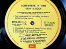 IRON MAIDEN LP SOMEWHERE IN TIME INDIAN LP on cream EMI label HEAVY METAL