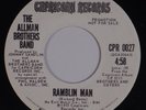 THE ALLMAN BROTHERS BAND: Ramblin Man USA Edited Normal PROMO DJ 45 Capricorn