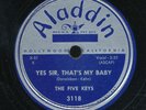 78tk-R&B vocal group-ALADDIN 3118-The Five Keys