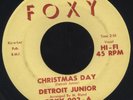Detroit Junior RARE Soul Blues 45 Record  FOXY This Time Last Christmas Day HEAR