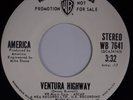 AMERICA: Ventura Highway USA WB Mono Stereo DJ PROMO 45 ’72 Rock Classic NM-