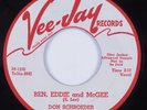 Rockabilly 45 DON SCHROEDER Ben, Eddie & McGee VEE-JAY HEAR