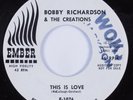 R&B Teen Popcorn 45 BOBBY RICHARDSON/CREATIONS This Is Love EMBER HEAR