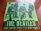 The Beatles She loves you 1963 VERY RARE Sweden DARK GREEN ps 45 7