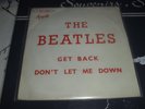 THE BEATLES 2TITRES (GET BACK/DON'T LET ME DOWN) 1ere  POCHETTE BLANCHE