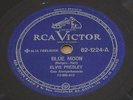 ELVIS PRESLEY 1957 Blue Moon/ Just Because RARE  78 RPM 10” BRAZIL