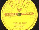 ELVIS PRESLEY That's All Right 78 on SUN 209 rockabilly original grail